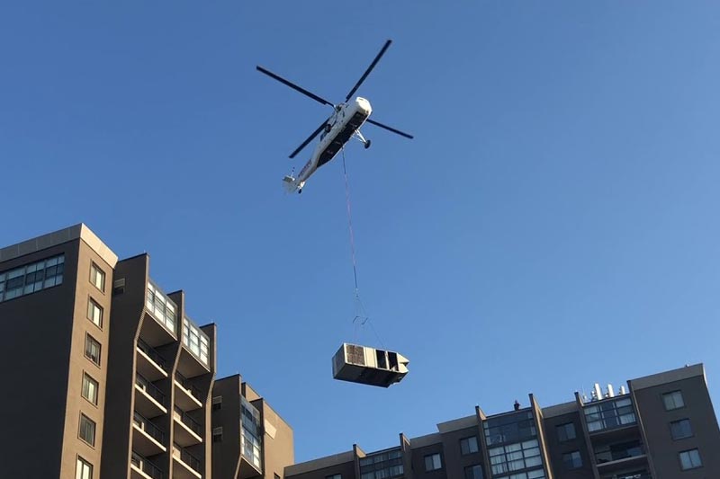 Helicopter HVAC Lift in Allentown